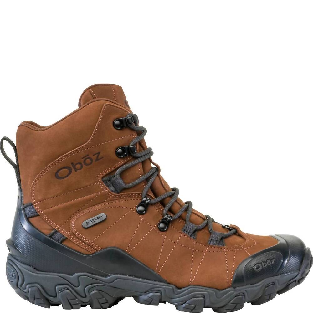 NEW OBOZ men's bridger 8" insulated winter boot in brown